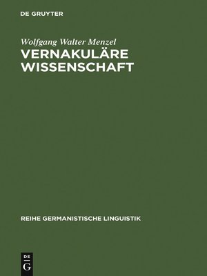 cover image of Vernakuläre Wissenschaft